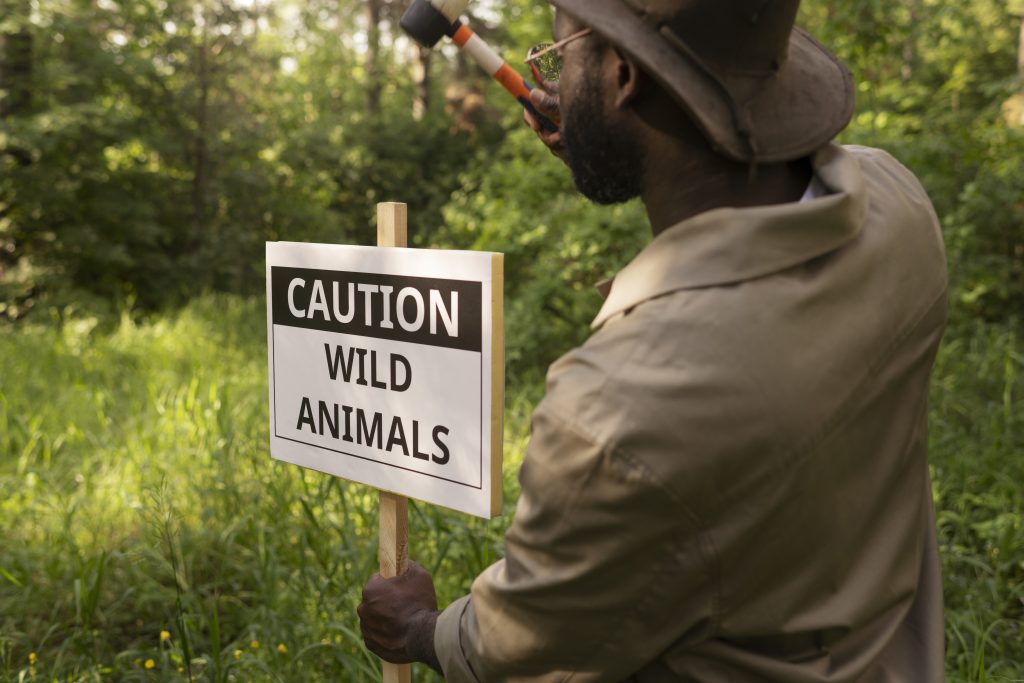 do not touch wildlife sign USA