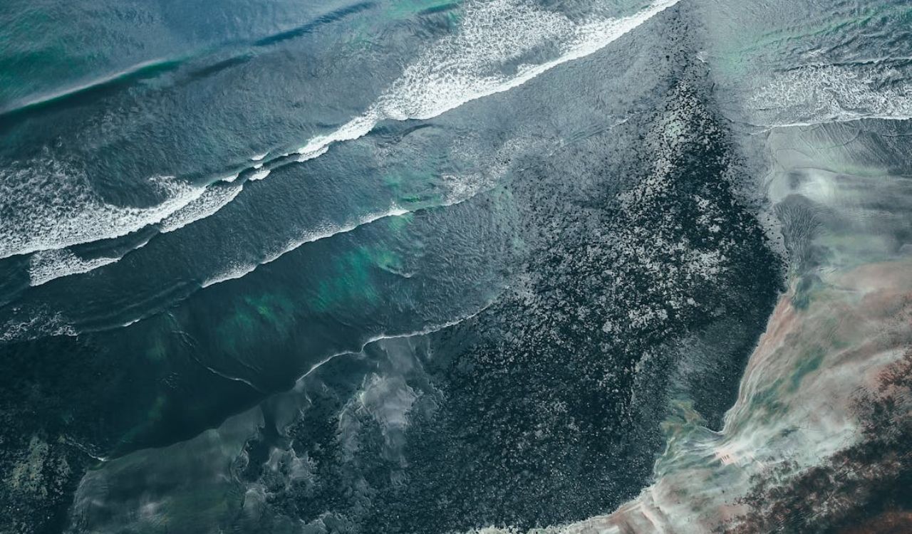 Swollen Sea with Waves