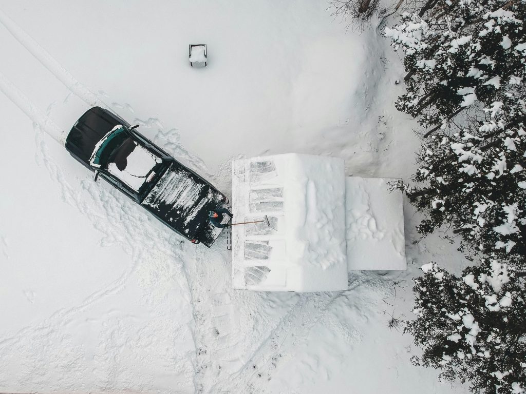 packed snow driveway ice”