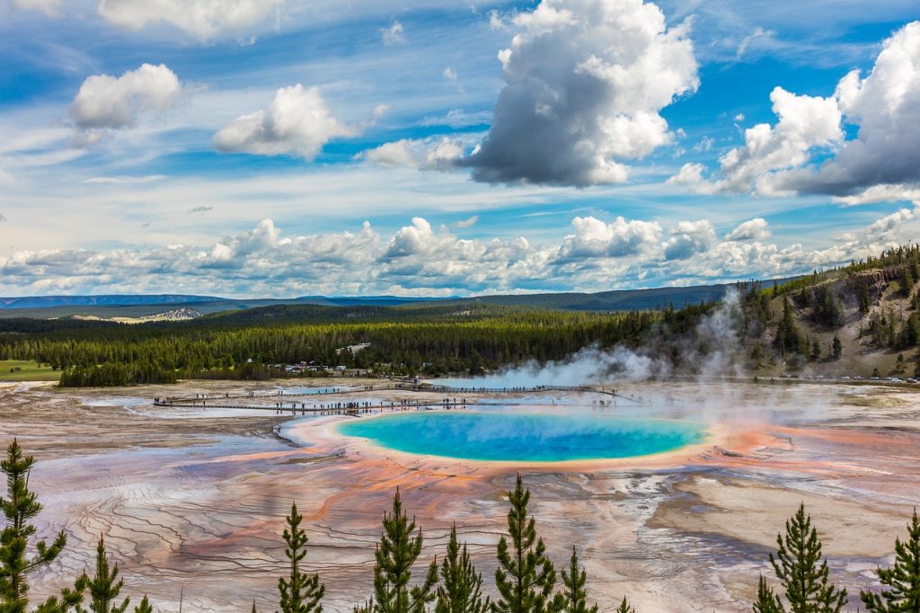 Norris Geyser Basin winter steam
